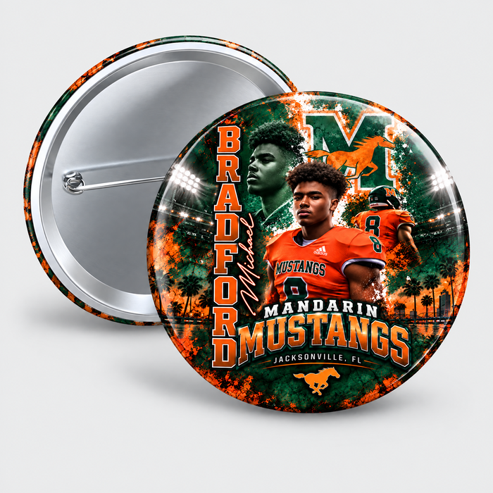 Michael Bradford 3-Inch Button
