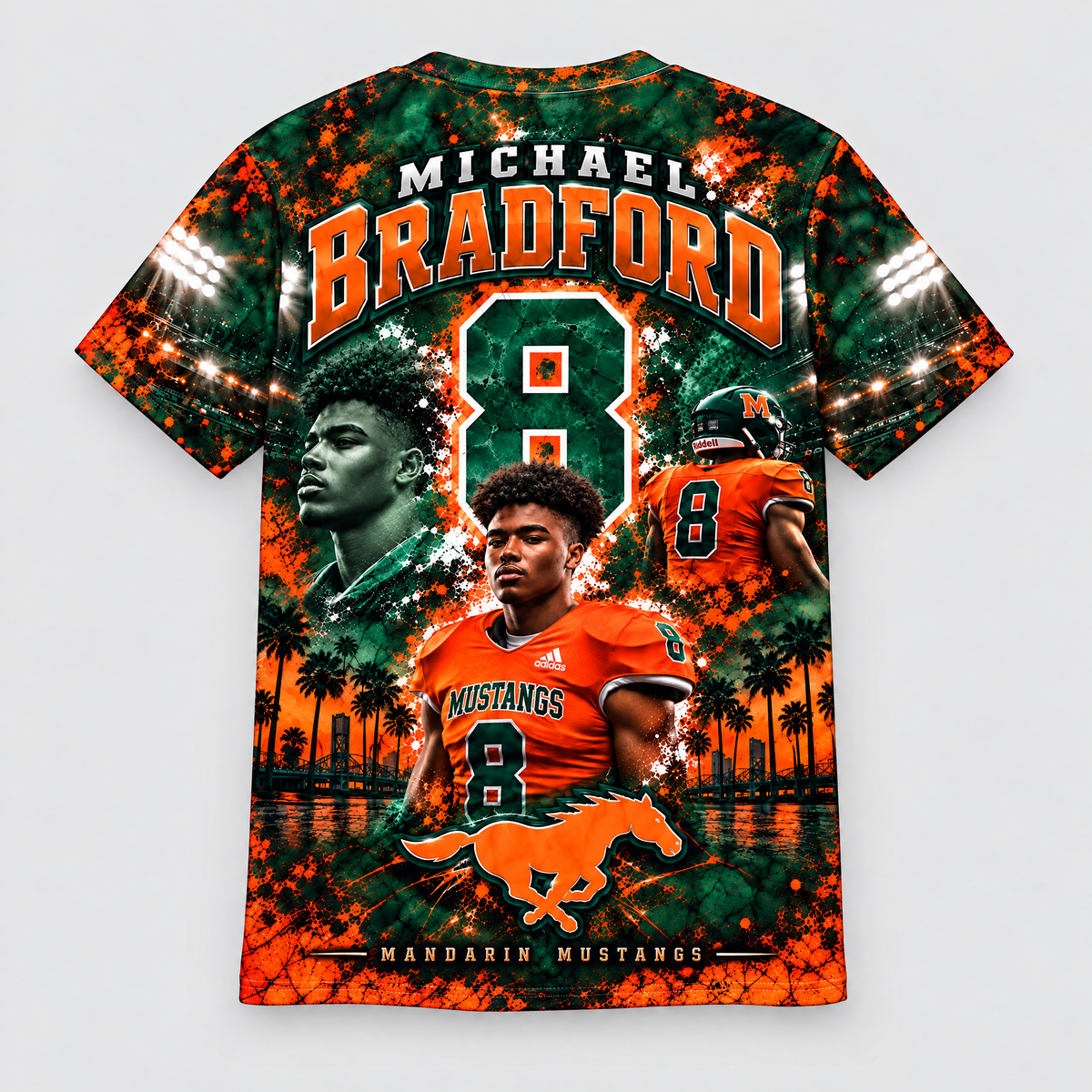 Michael Bradford shirt aop back