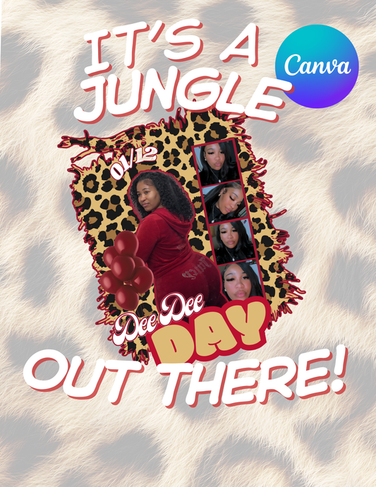 Leopard Birthday Template